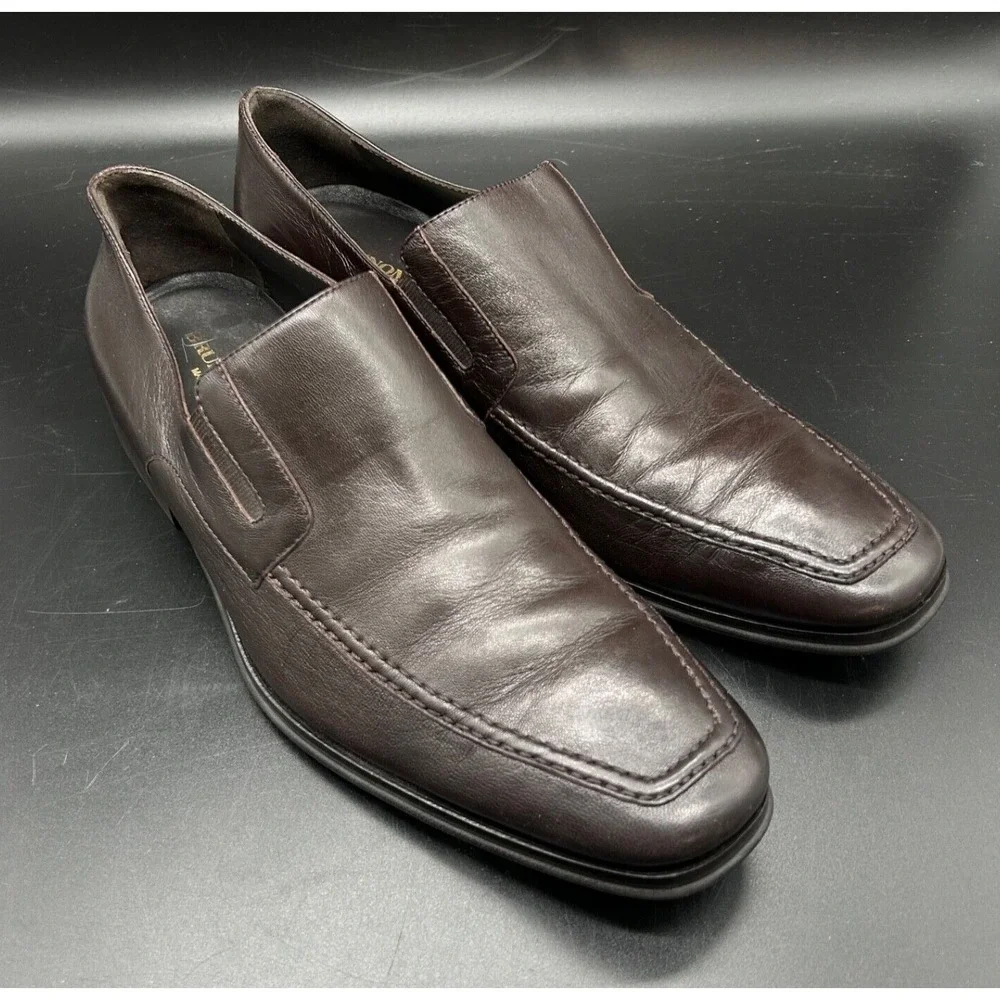 Bruno Magli‎ Raging Dress Shoes Size Mens US 10 M  Brown Leather Made In ITALY